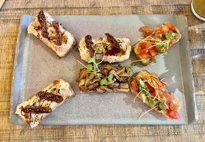 Bruschetta on gluten free bread at Org Bistro in Rio De Janeiro