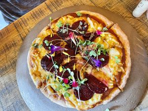 Pepperoni pizza. Tastes amazing !  at Org Bistro in Rio De Janeiro