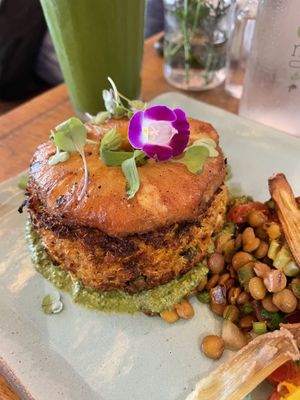 Quinoa and pineapple burguer   at Org Bistro in Rio De Janeiro