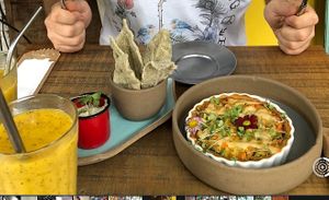 „fish“ sticks and quiche  at Org Bistro in Rio De Janeiro