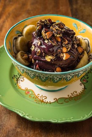 Açaí Bowl (typical brazilian fruit) at Org Bistro in Rio De Janeiro