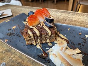 Vegan carrot cake  at The Juice House in Barcelona