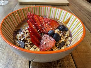 Açaí bowl  at The Juice House in Barcelona