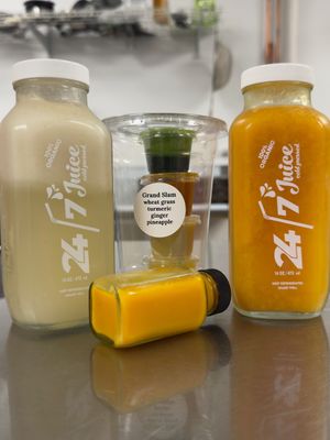 Soursop, grandslam, wellness shots and tighten up! The best juices for immune support! at 24/7 Juice Bar in Canton
