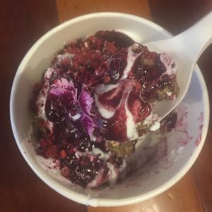 granola bowl at Misters in Auckland