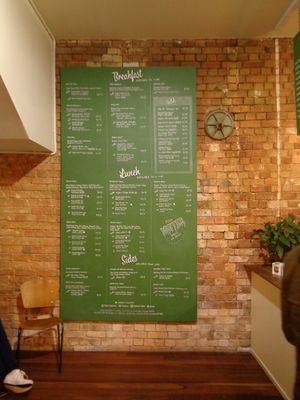 menu at Misters in Auckland