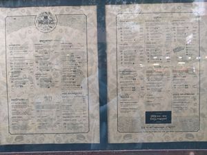 Menu at Misters in Auckland