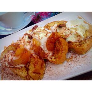 French Toast Peaches And Cream at The Crabapple Cafe in Brackendale