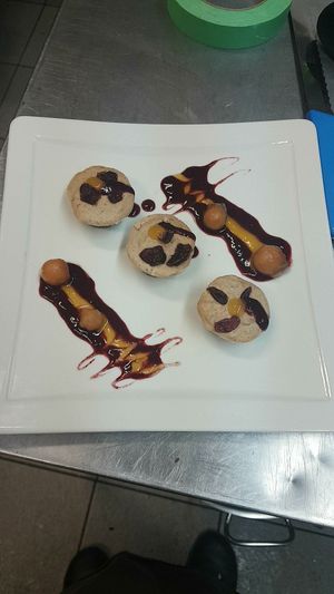 Semifredo white fig Apple cheesecake and dried cranberry at The Crabapple Cafe in Brackendale