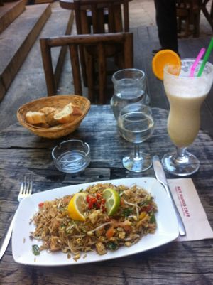 Check out the giant coconut milkshake! at Art Mango in Montpellier