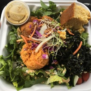 Live/Raw salad w/ seaweed, carrot, and yams at Soul Vegetarian in Tallahassee