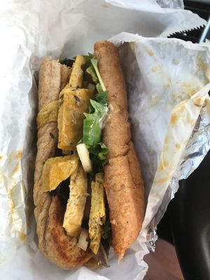 Awesome curried tofu sandwich from Soul Vegetarian in Tallahassee Fl. at Soul Vegetarian in Tallahassee