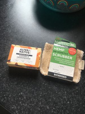 Shaving soap and hemp no scratch scrubber at Wild Honey - Magdalen in Oxford
