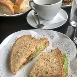 hummus and avocado sandwich at Cafe Vienna in Princeton