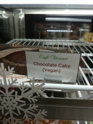 Chocolate cake at Cafe Vienna in Princeton