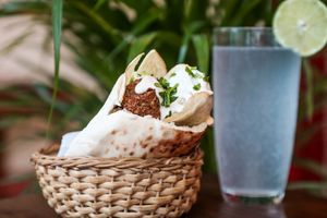 Pita Falafel at Falafel Nessya in Playa Del Carmen