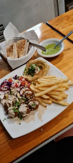 Full Plate at Falafel Nessya in Playa Del Carmen