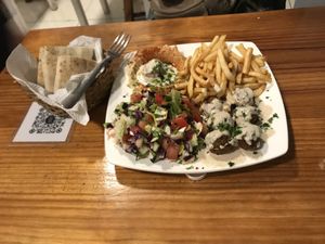 Comes with pita too  at Falafel Nessya in Playa Del Carmen