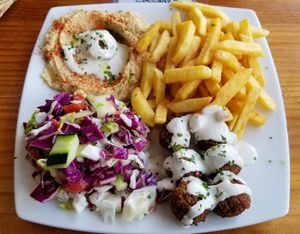 Plato Completo at Falafel Nessya in Playa Del Carmen