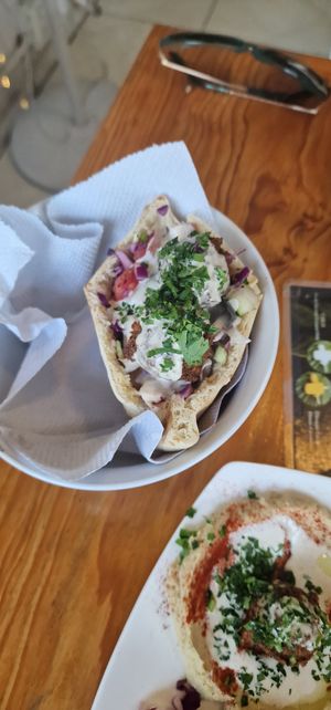 Half pita at Falafel Nessya in Playa Del Carmen