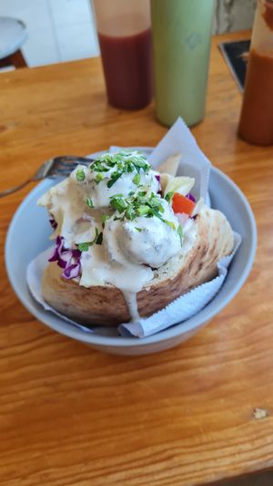 Falafel Pita, so good (01/2025) at Falafel Nessya in Playa Del Carmen