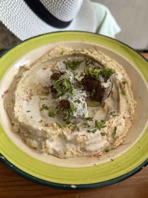 Hummus  at Falafel Nessya in Playa Del Carmen