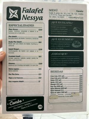   at Falafel Nessya in Playa Del Carmen