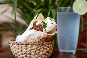 pita falafel at Falafel Nessya in Playa Del Carmen