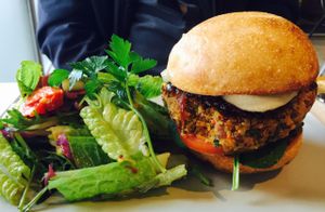 Veggie burger  at Little River in Brunswick