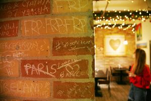 Our guests are from various locations at Olive Tree Hummus Original in Budapest