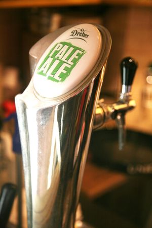 Draft beer - local Hungarian specialty at Olive Tree Hummus Original in Budapest