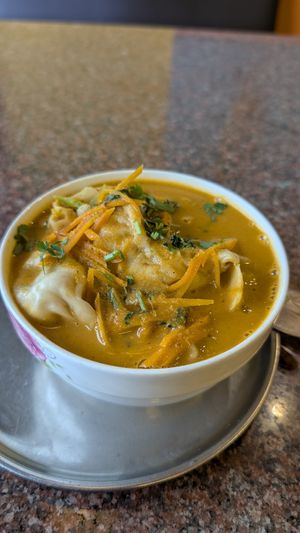 Veg jhol momo at Annapurna in Patan