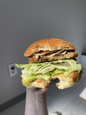Vegan burger at The Bread Blue - Nogosan in Seoul