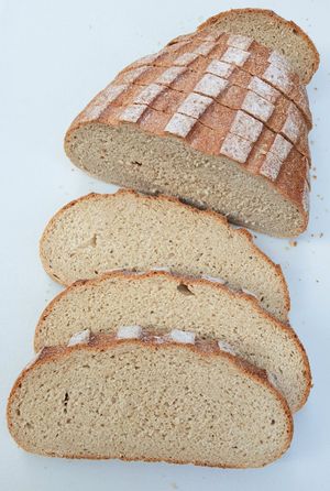 whole wheat bread 통밀100 - inside #Veganuary at The Bread Blue - Nogosan in Seoul