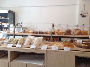 Some of the selection of fresh bread available. at The Bread Blue - Nogosan in Seoul