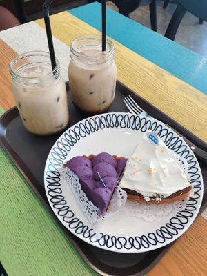 Delicious cakes ❤️ at The Bread Blue - Nogosan in Seoul