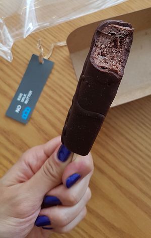 Vegan ice cream bar - chocolate flavor at The Bread Blue - Nogosan in Seoul