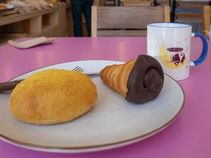 The one on the right was 👌🏻 at The Bread Blue - Nogosan in Seoul