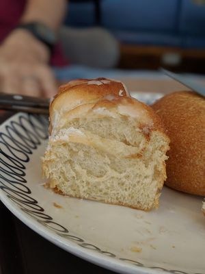 "cinnamon rolls" with like no cinnamon at The Bread Blue - Nogosan in Seoul