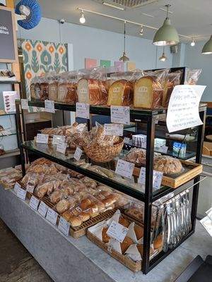 Everything wrapped in plastic at The Bread Blue - Nogosan in Seoul