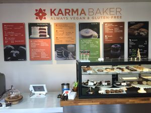 Come see our new look!
Everything is organic, vegan and gluten free. We are the best Vegan & GF bakery in Los Angeles.  at Karma Baker in Westlake Village