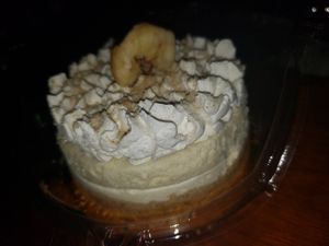 Banana cream cake (mini) at Karma Baker in Westlake Village
