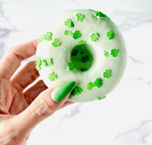 Vegan gluten free St Patrick’s day donut  at Karma Baker in Westlake Village