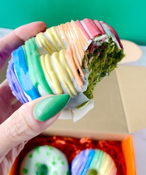 Vegan gluten free St Patrick’s day donut  at Karma Baker in Westlake Village