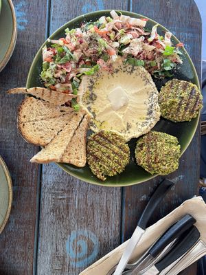 Falafel platter  at Akasha Home Restaurant in Koh Phangan