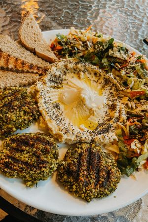 Falafel Plate  at Akasha Home Restaurant in Koh Phangan