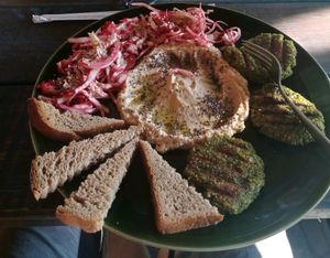 Falafel plate.  at Akasha Home Restaurant in Koh Phangan