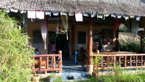 Outside street view at Akasha Home Restaurant in Koh Phangan