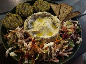 Falafel plate at Akasha Home Restaurant in Koh Phangan