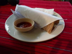Burrito (Big, filling and wholewheat!) at Moonfish in San Marcos La Laguna